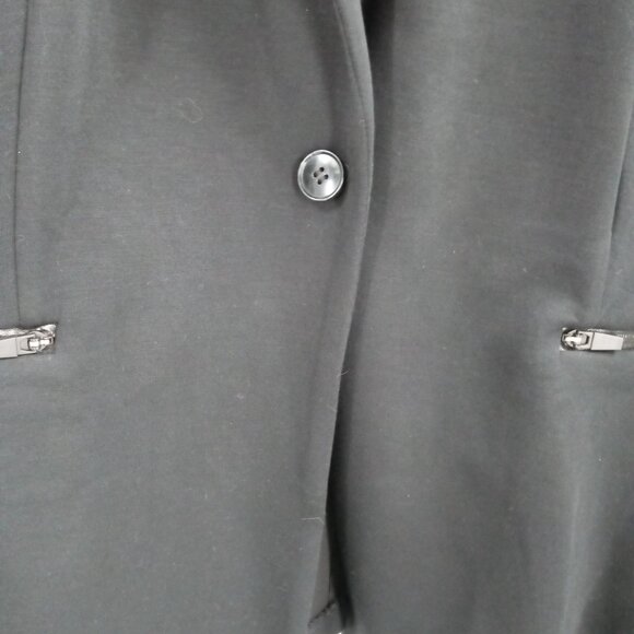 Lane Bryant Black Knit One Button Blazer Size 28 Stretch Career Business New NWT - Picture 6 of 13